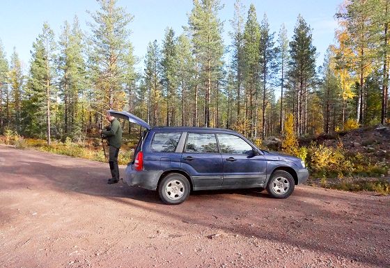 Taking the car to the nearest road point