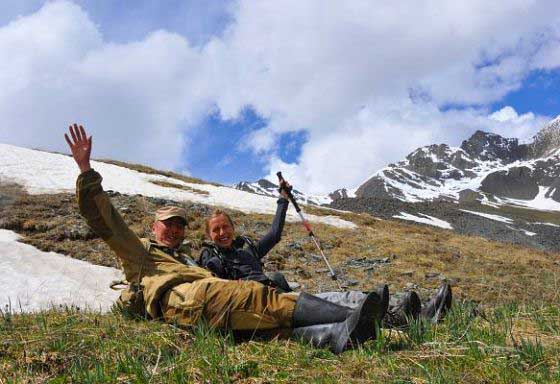 Foot survey team